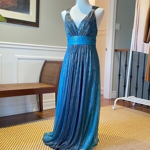 Emerald Green - Peacock Iridescent Gradient Gown